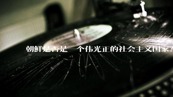 朝鲜是否是一个伟光正的社会主义国家？